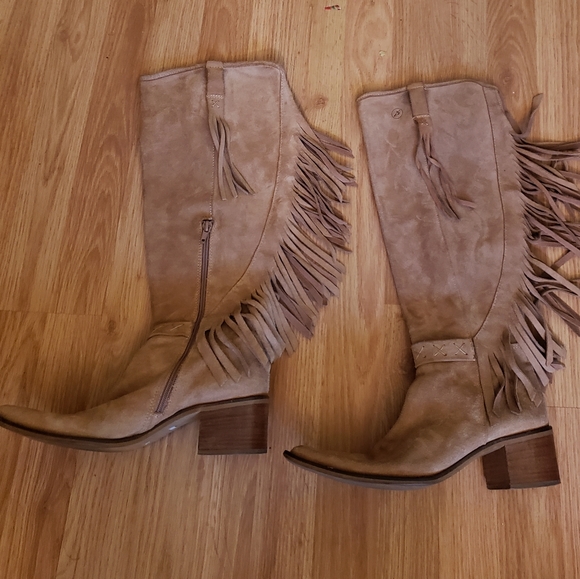 Bronx Shoes - Hot Suede Fringe Boots Sz 9